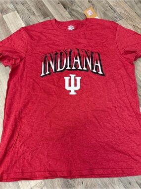 Indiana University IU T Shirt Red Size Large NWT College NCAA Tee Hoosiers